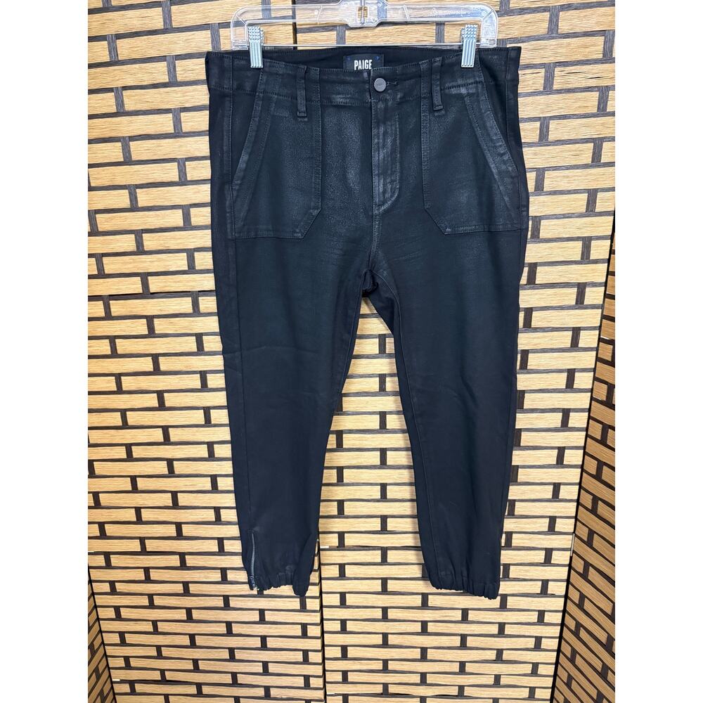 Paige Black Shimmer Mayslie Joggers Size 30